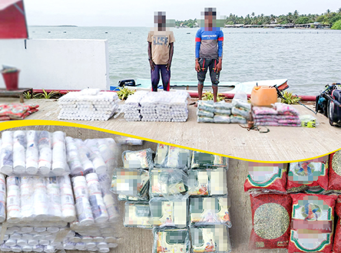 சட்டவிரோதமாக நாட்டிற்கு கொண்டு வரப்பட்ட பூச்சிக்கொல்லிகள் மற்றும் மசாலாப் பொருட்களுடன் கல்பிட்டியில் 02 சந்தேக நபர்கள் கடற்படையினரால் கைது