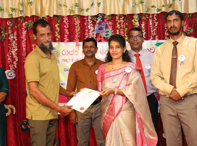 சிங்கள மொழி பாடநெறியின் சான்றிதழ் வழங்கும் நிகழ்வு