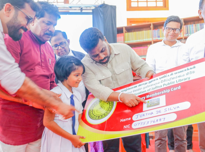 யாழ்ப்பாண நூலக மின் நூலகத் திட்டம் ஜனாதிபதியின் தலைமையில் ஆரம்பிக்கப்பட்டது