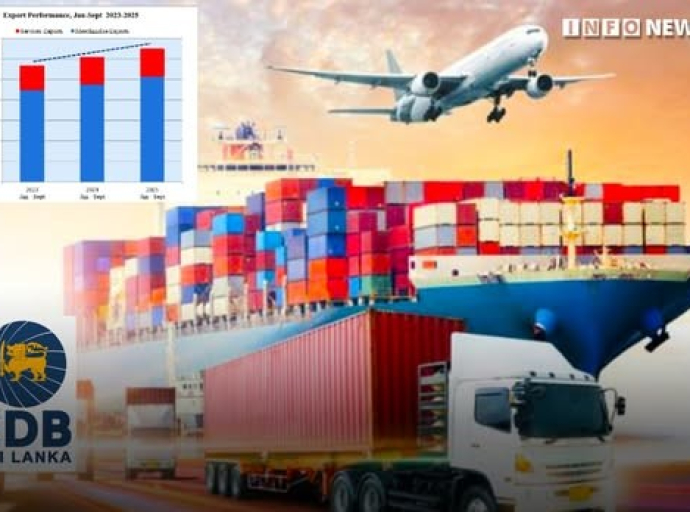 2025 ஆம் ஆண்டின் மூன்றாம் காலாண்டில் இலங்கையின் ஏற்றுமதி வருமானம் 13 பில்லியன் டொலர்