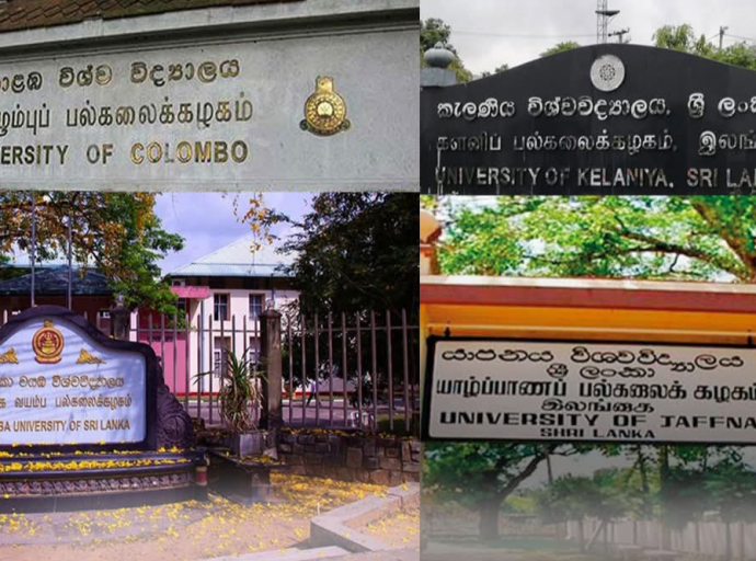 யாழ்ப்பாணம், களளி, கொழும்பு மற்றும் வயம்ப பல்கலைக்கழகங்களில் கட்டுமான வேலைகளைப் பூர்த்தி செய்தல்