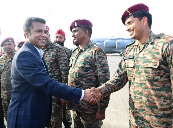 இயற்கை அனர்த்தத்தால் பாதிக்கப்பட்ட மக்களுக்கு மருத்துவ நிவாரண சேவைகளை வழங்கிய இந்திய இராணுவ மருத்துவக் குழு நாட்டை விட்டு வெளியேறியது