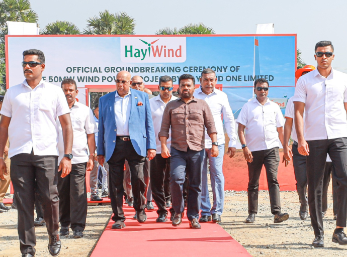 ஜனாதிபதி தலைமையில் மன்னார், Hayleys Fentons Limited 50 மெகாவோட் காற்றாலை மின் நிலையத்தின் நிர்மாணப் பணிகள் ஆரம்பம்