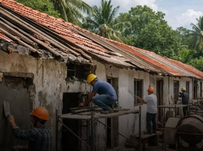 சகல பழுதடைந்த வரிசை வீடுகளும் புதுப்பிப்பதற்கு நடவடிக்கை