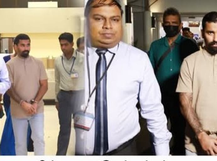 ஓமானில் கைது செய்யப்பட்ட, ஒரு ஒழுங்கமைக்கப்பட்ட குற்றக் கும்பலின் அங்கத்தவரான பிரபாத் மதுசங்க என்ற “மிதிகம சுட்டி”, சில மணிநேரத்திற்கு முன்பு இலங்கைக்குக் கொண்டுவரப்பட்டார்