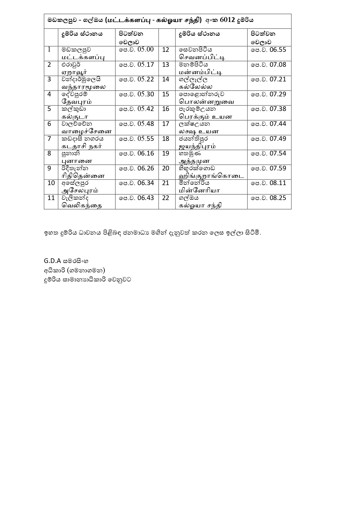 Commencing train service Batticaloa line page 0002